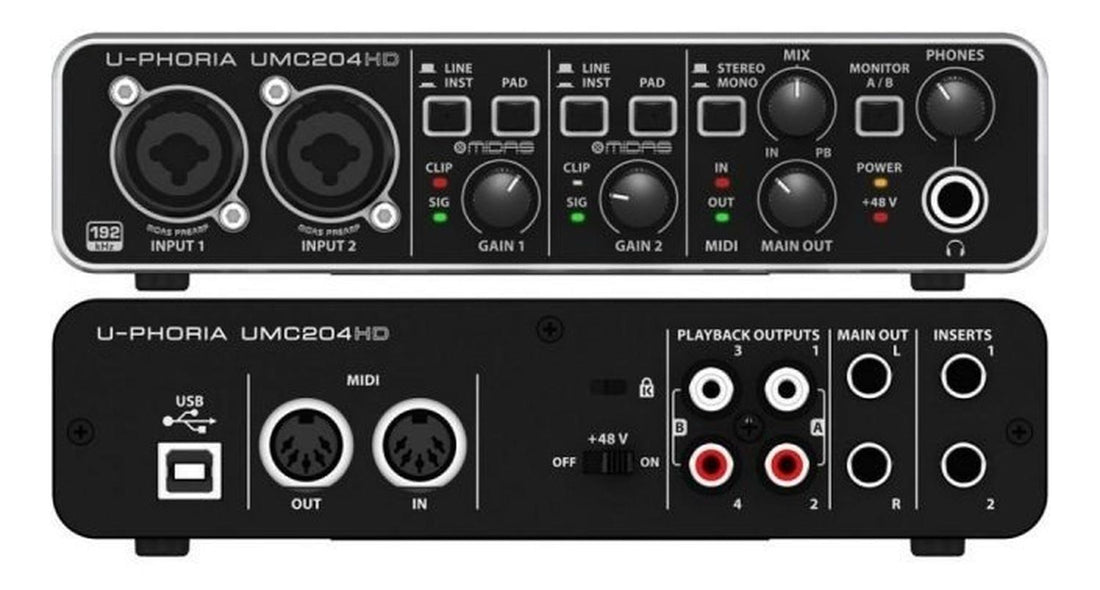 Behringer Umc204hd Interface Audio Usb 2x4