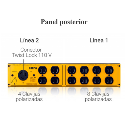 Gorila 10K2 Plus acondicionador de poder 12 clavijas polarizadas 10000 Wrms