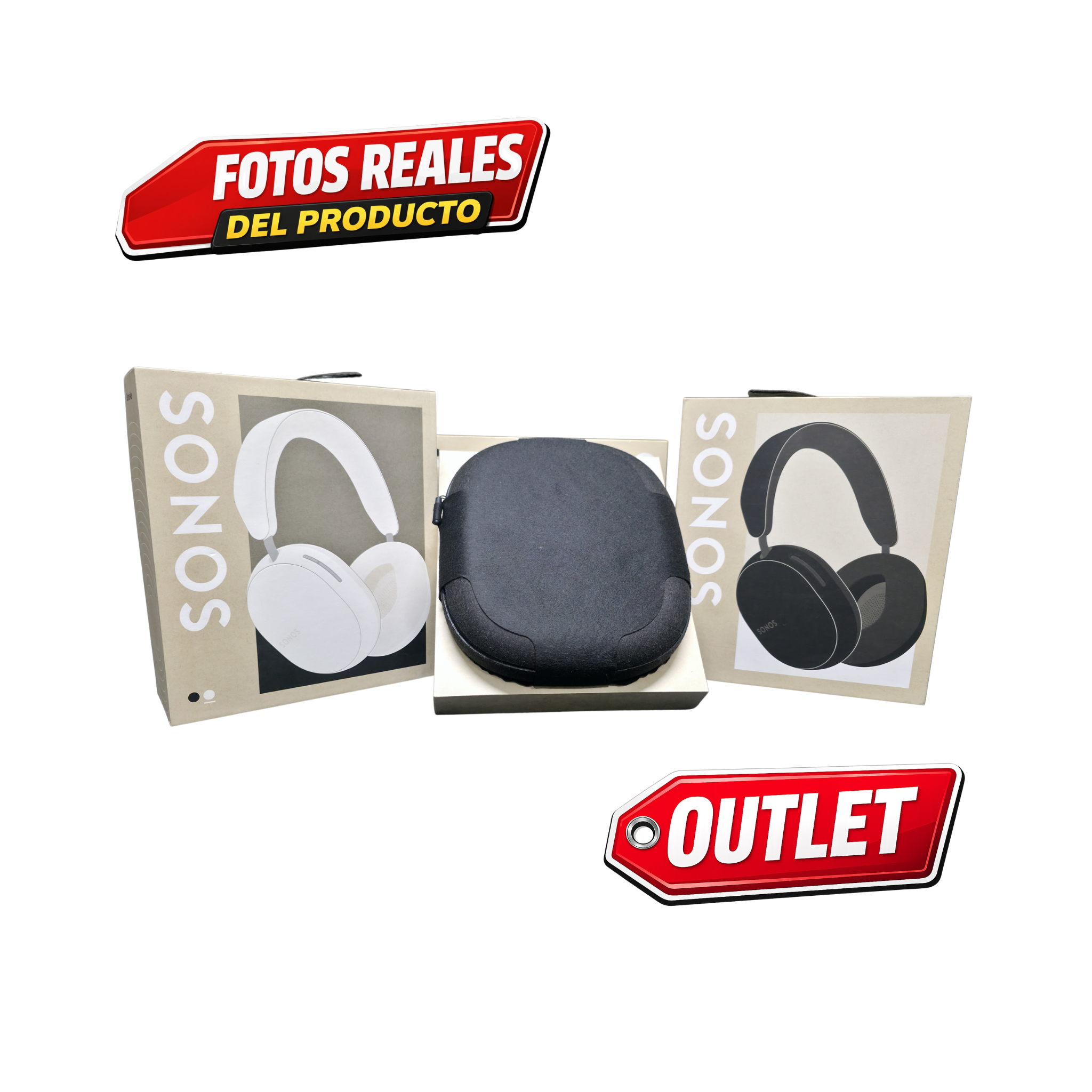 Sonos Ace Audífonos Bluetooth, 30hrs Batería en Color Negro, oferta especial Outlet