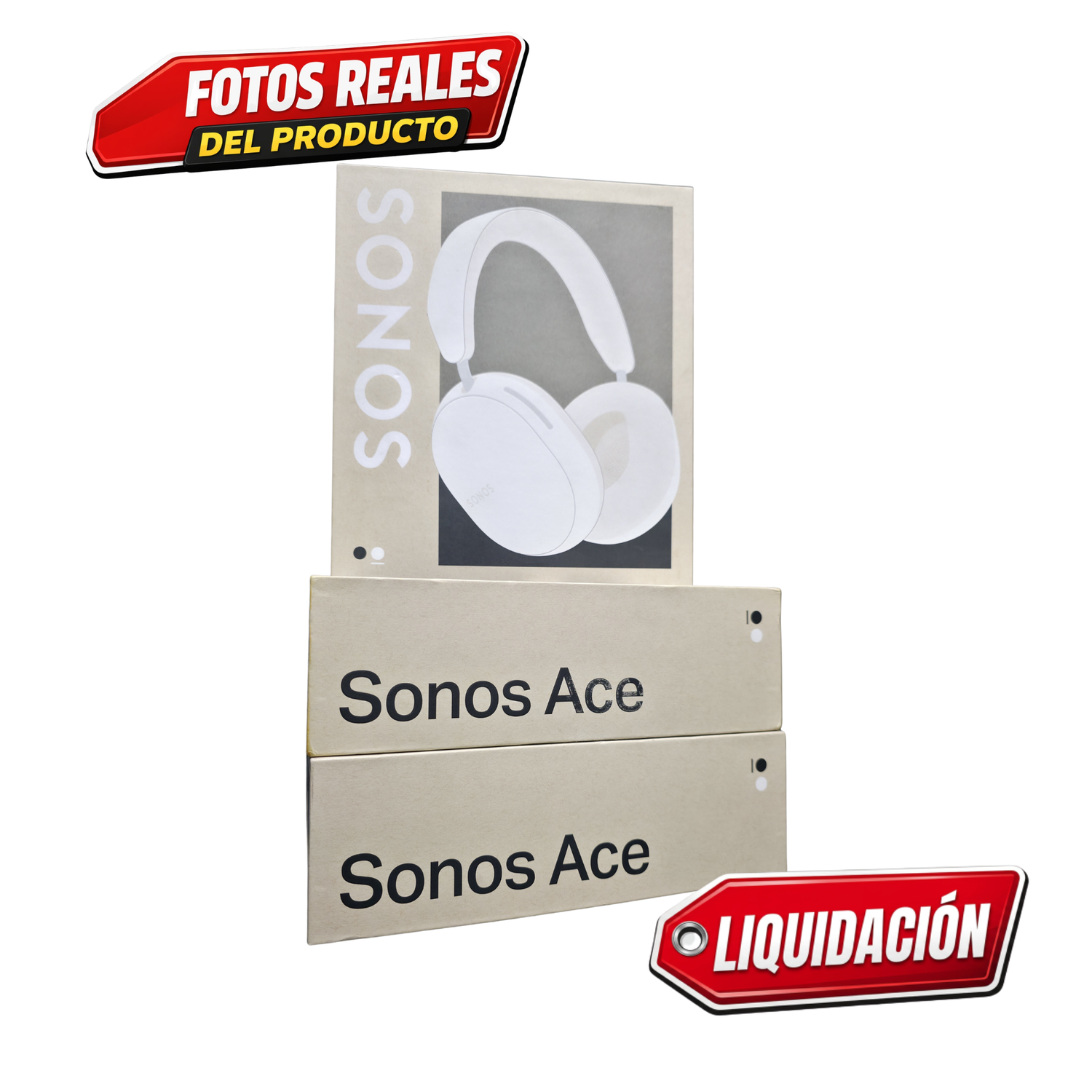 Sonos Ace Audífonos Bluetooth, 30hrs Batería en Color Blanco, oferta de liquidación