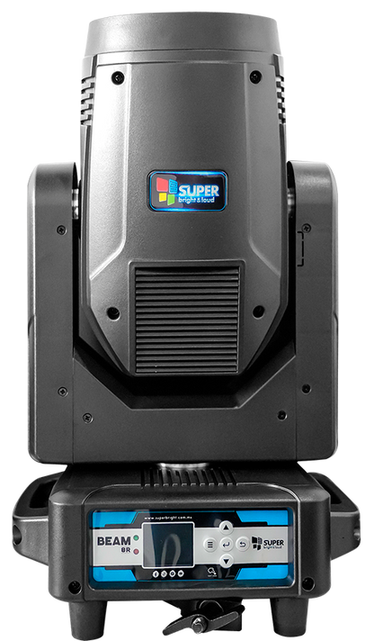 Cabezas Beam 8R con aro led 250W, clamps abatibles estuche con 4 pzas