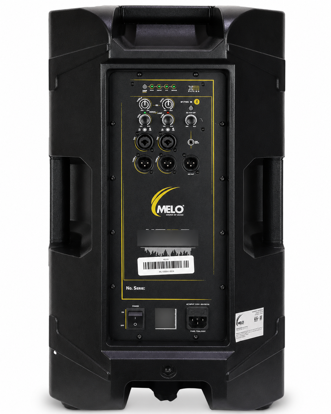 Bafle Activo Melo XM12B Con Bluetooth Negra 127v 12 Pulgadas 800w