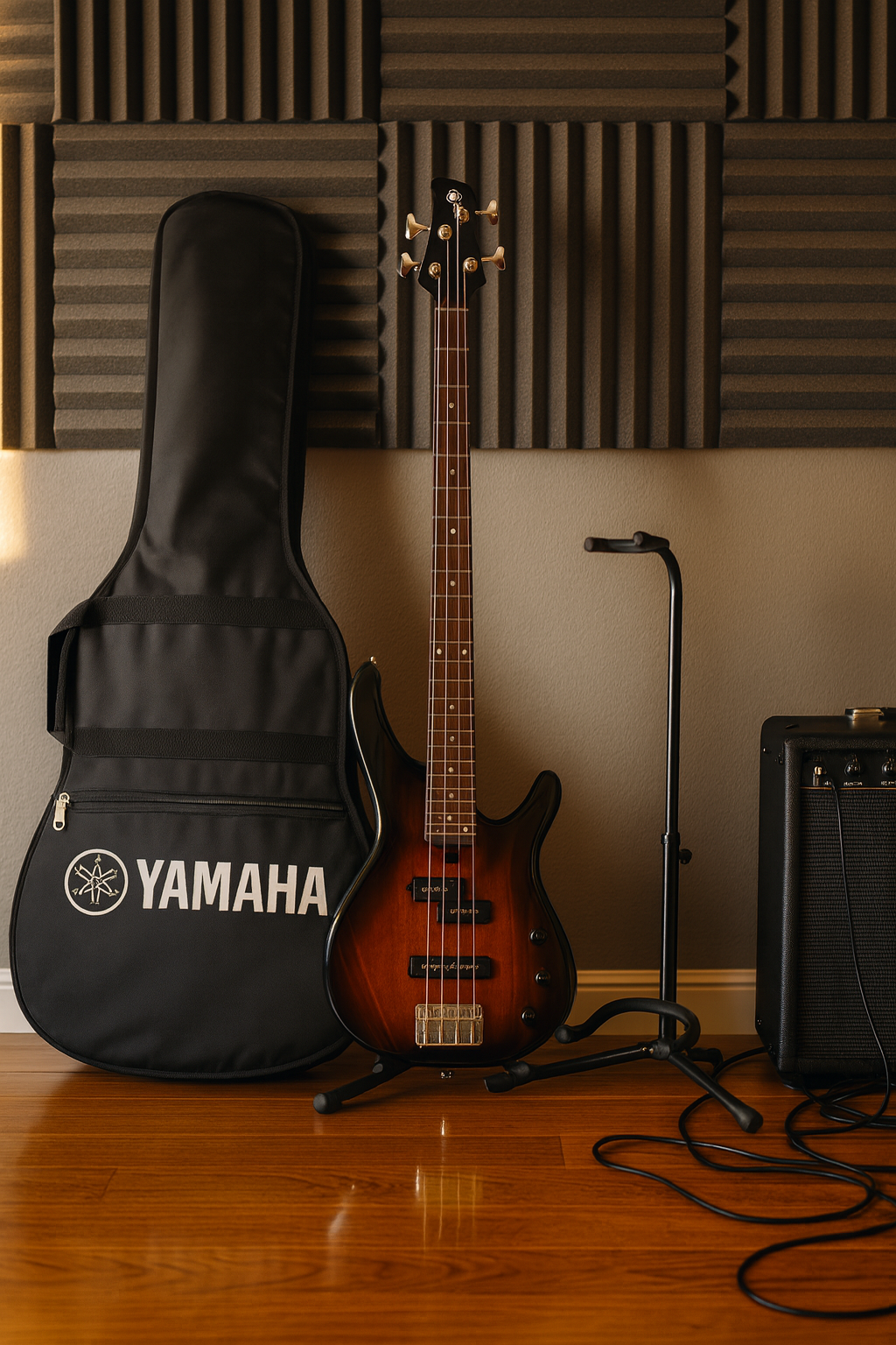 Yamaha Bajo TRBX174OVS Eléctrico Pasivo 4 Cuerdas con Base y Funda