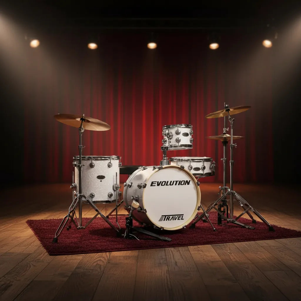 Bateria Viajera Evolution 4 Piezas Atriles Asiento Platillos