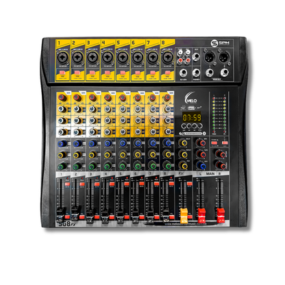 Mezcladora Melo SG8FX 8 canales mono, conexión Bluetooth