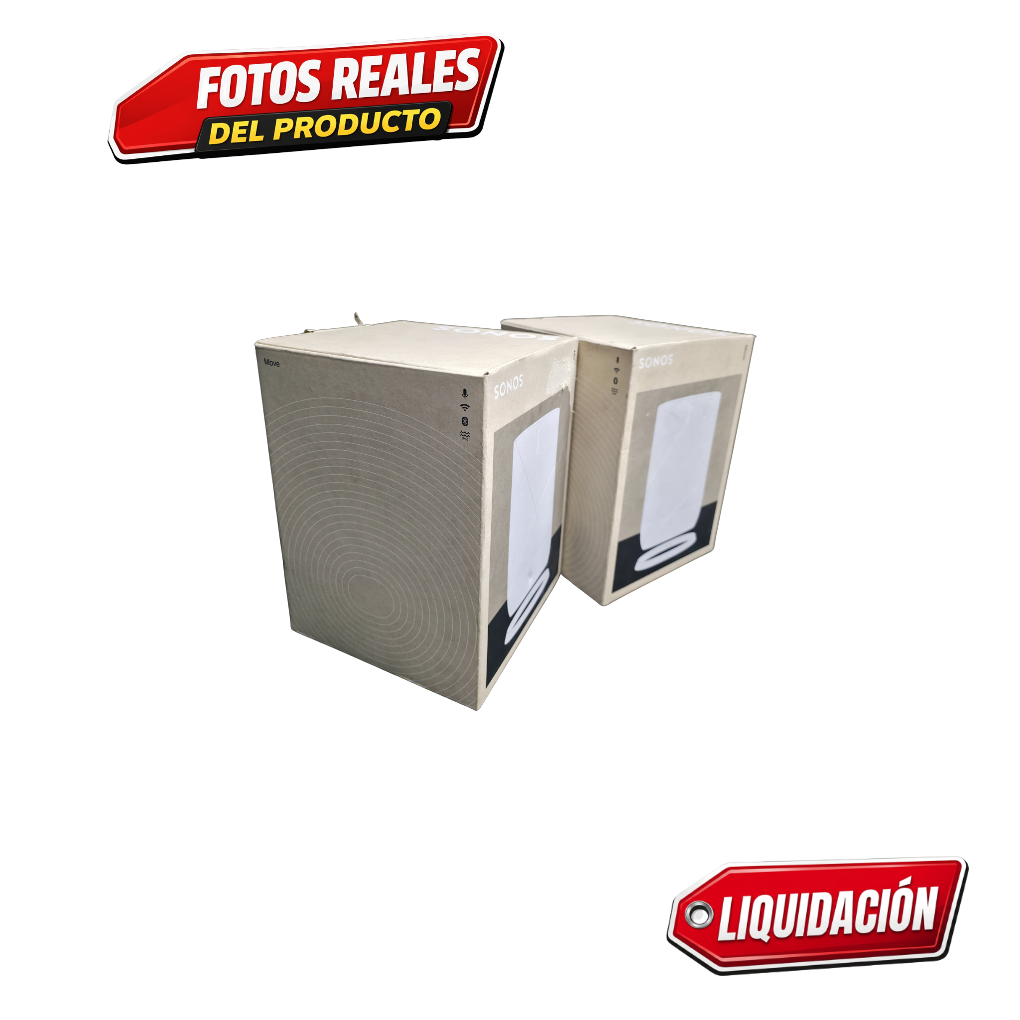 Sistema Sonos de Arregló PA, par de MOVE-W y un cargador de regalo *Oferta de liquidación*