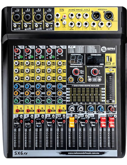 MELO SX6 FX CONSOLA ANALOGA DE 4 CANALES