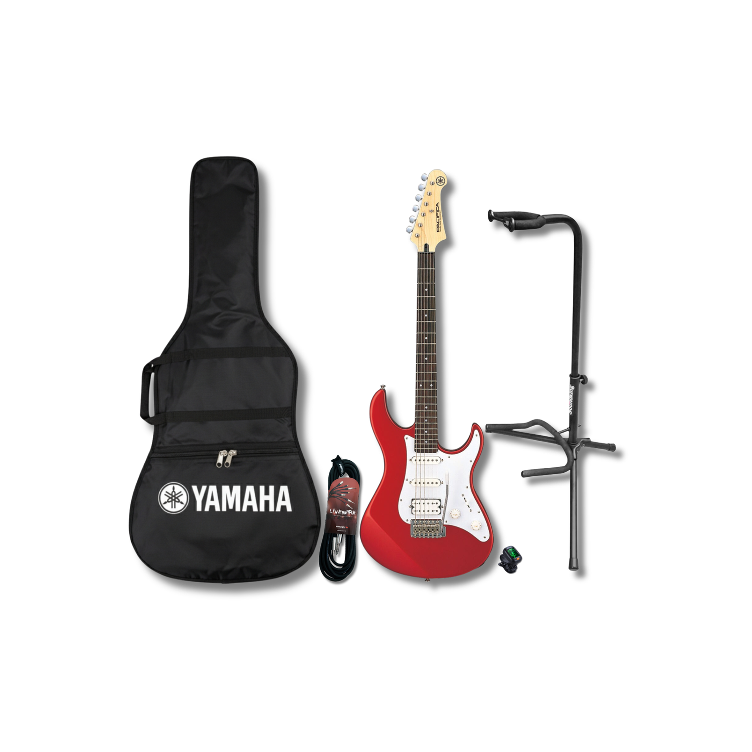 Yamaha Pac012rm Guitarra Electrica con Funda, Base, Cable y Afinador