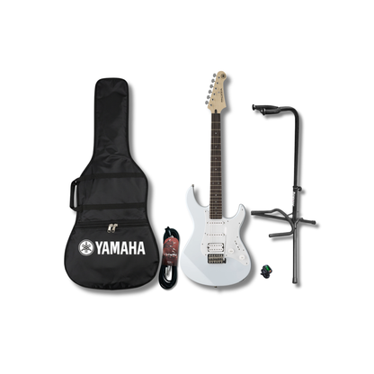 Yamaha Pac012wh Guitarra Electrica con Funda, Base, Cable y Afinador