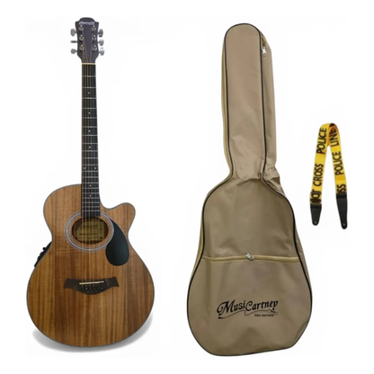 MusiCartney Qa-66 Premium Guitarra Electroacústica Tapa Solida