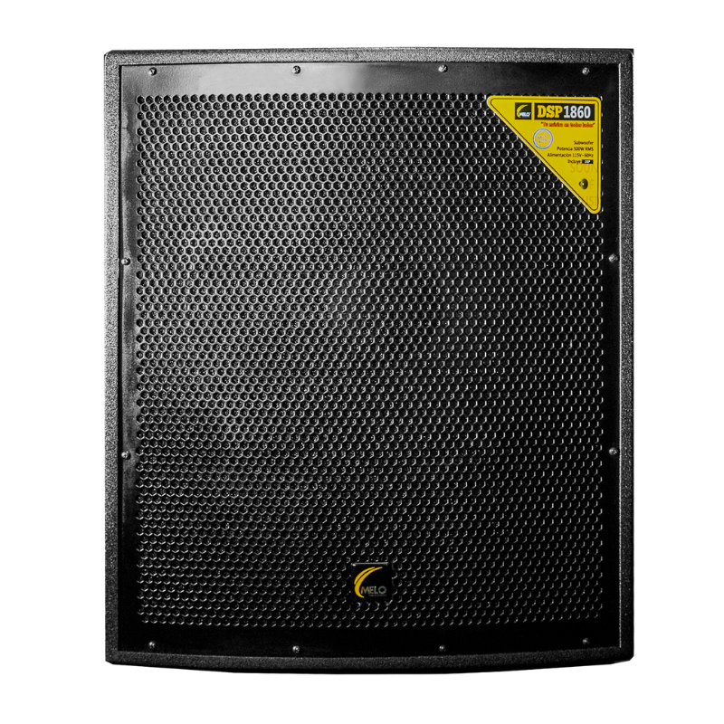 Subwoofer Melo DSP1860 500W Negro, Filtro Activo, Conexión XLR (Por pedido)