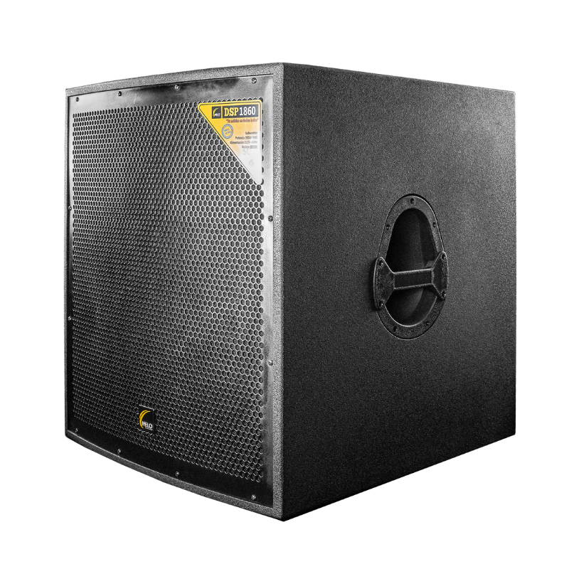 Subwoofer Melo DSP1860 500W Negro, Filtro Activo, Conexión XLR (Por pedido)