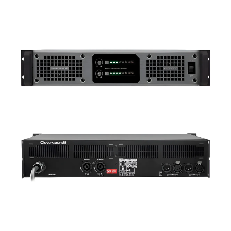 Amplificador Cleversound Xl-12000 Color Negro 6000 Watts Rms Negro 6000 W