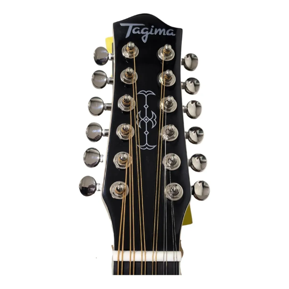 Tagima Sierreño Xii Guitarra Docerola Electroacústica Negro Negro Diestro Madera Técnica
