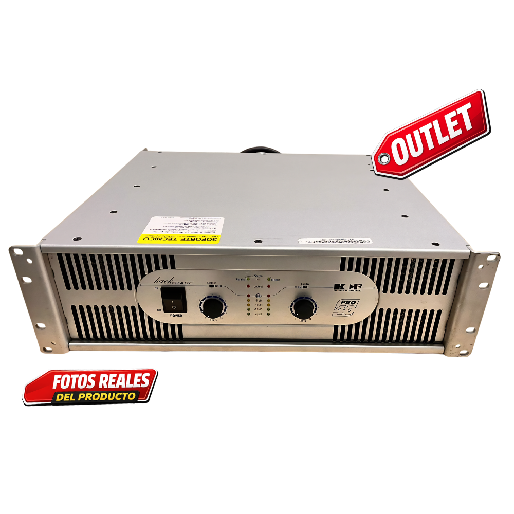 Amplificador Profesional Backstage HCF PRO 40 – Oferta Especial Outlet
