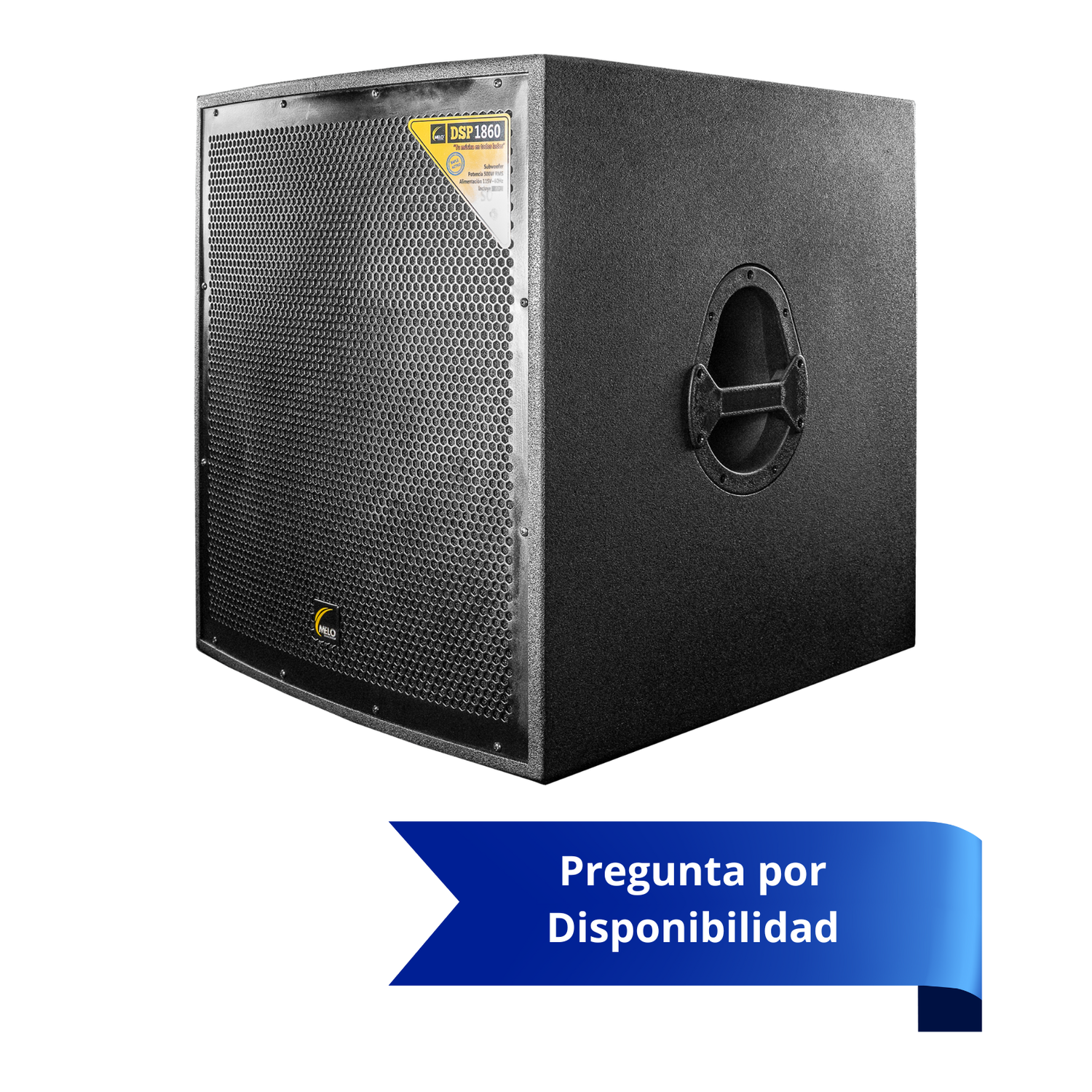 Subwoofer Melo DSP1860 500W Negro, Filtro Activo, Conexión XLR (Por pedido)