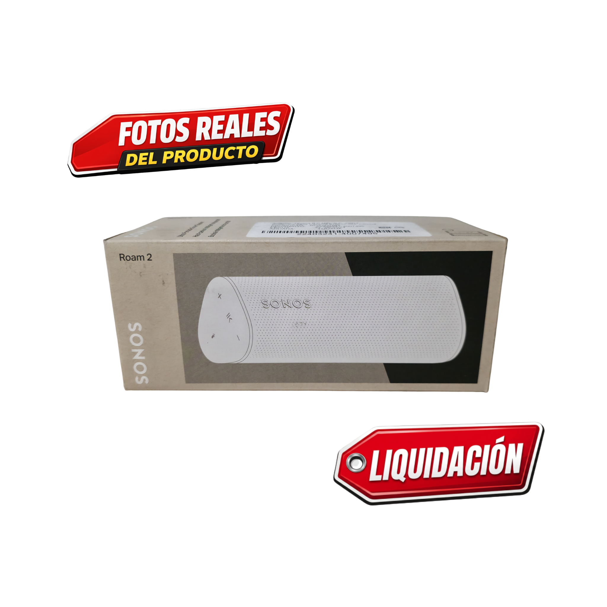 Bocina Inalámbrica Sonos ROAM2 color blanco, portátil, recargable *Oferta de liquidación*