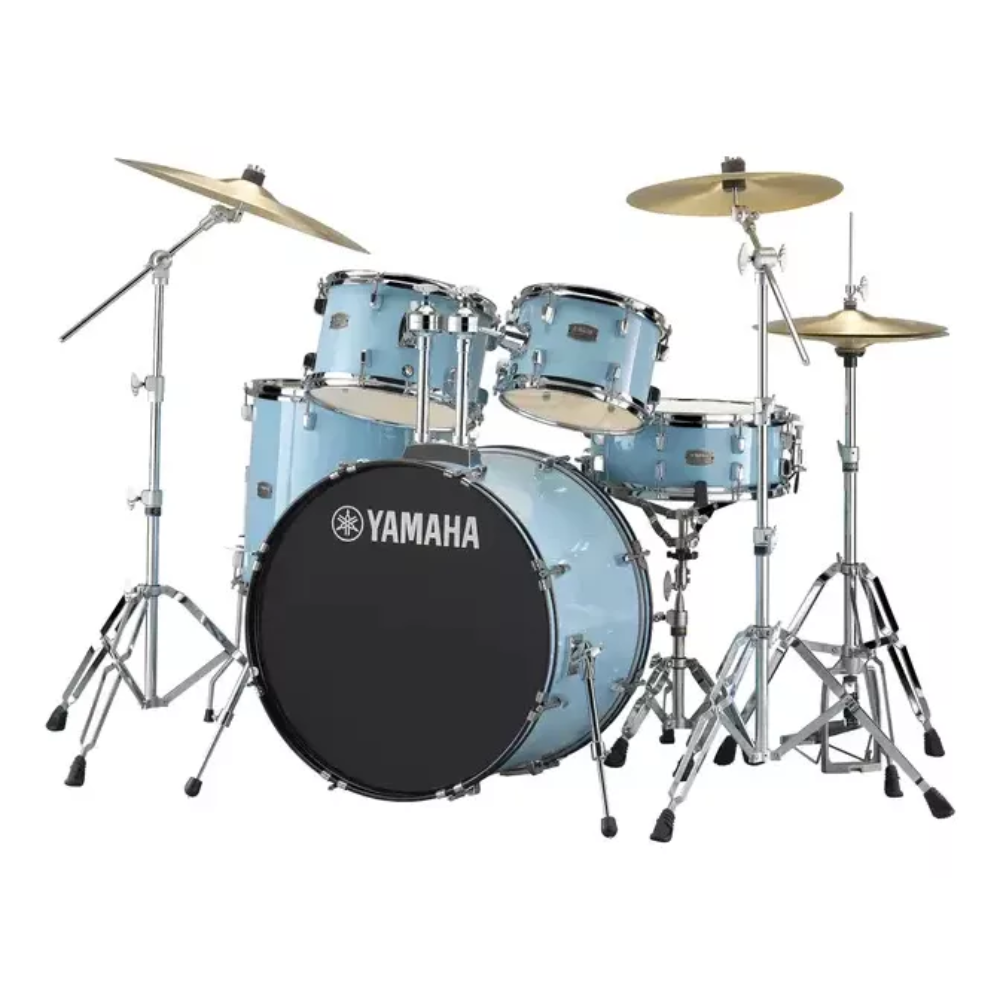 Bateria RYDEEN Gloss Pale Blue Con Herrajes JHWRD Y Set De Platillos J014USET