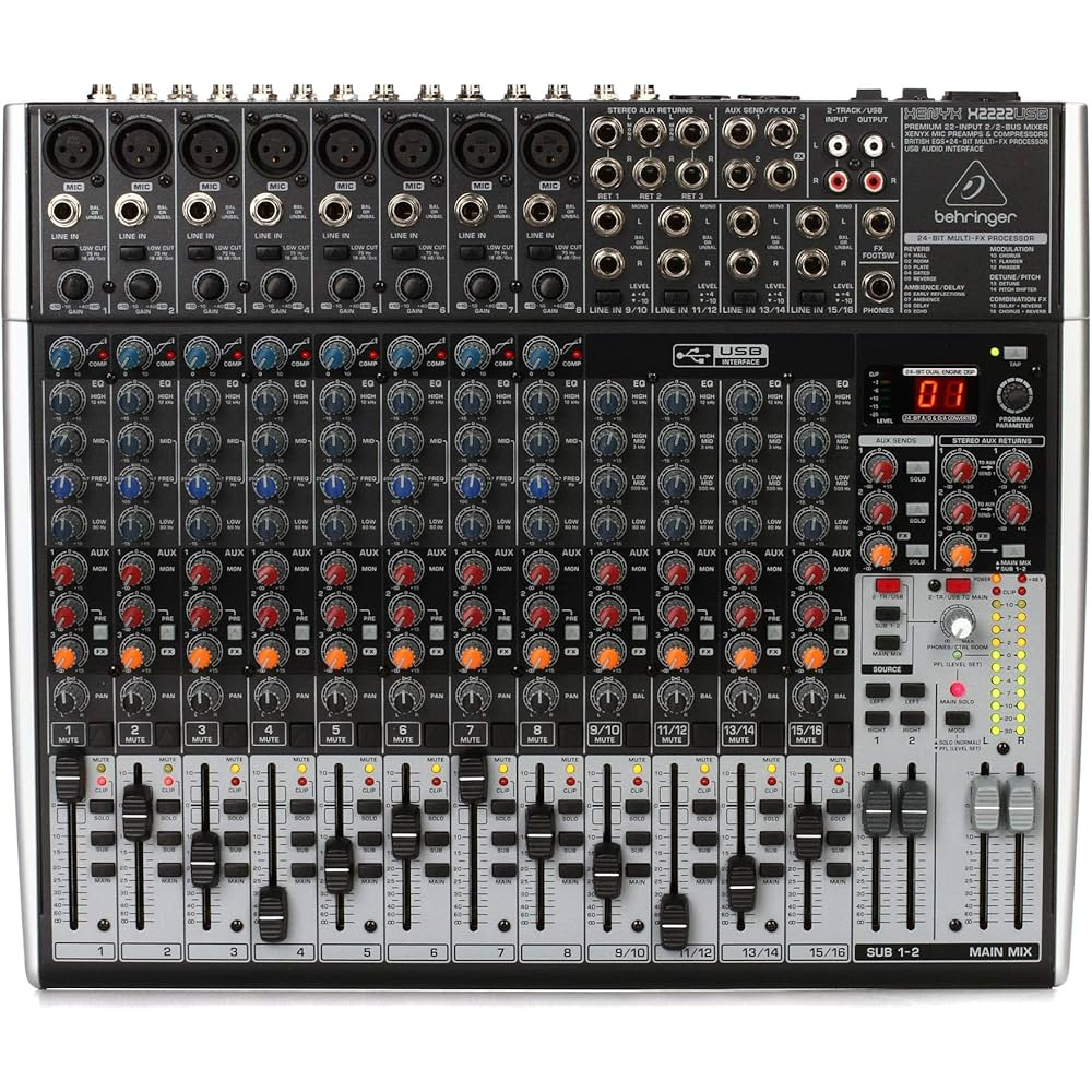 MEZCLADORA BEHRINGER MOD. X2222USB