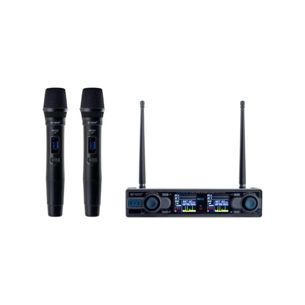 Microfono Krieg Inalambrico Doble De Mano Kd-332