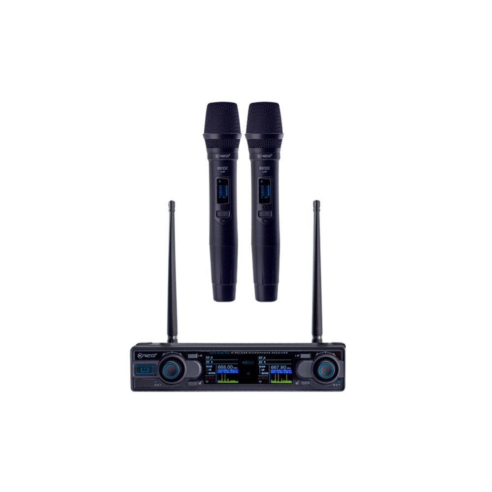 Microfono Krieg Inalambrico Doble De Mano Kd-332