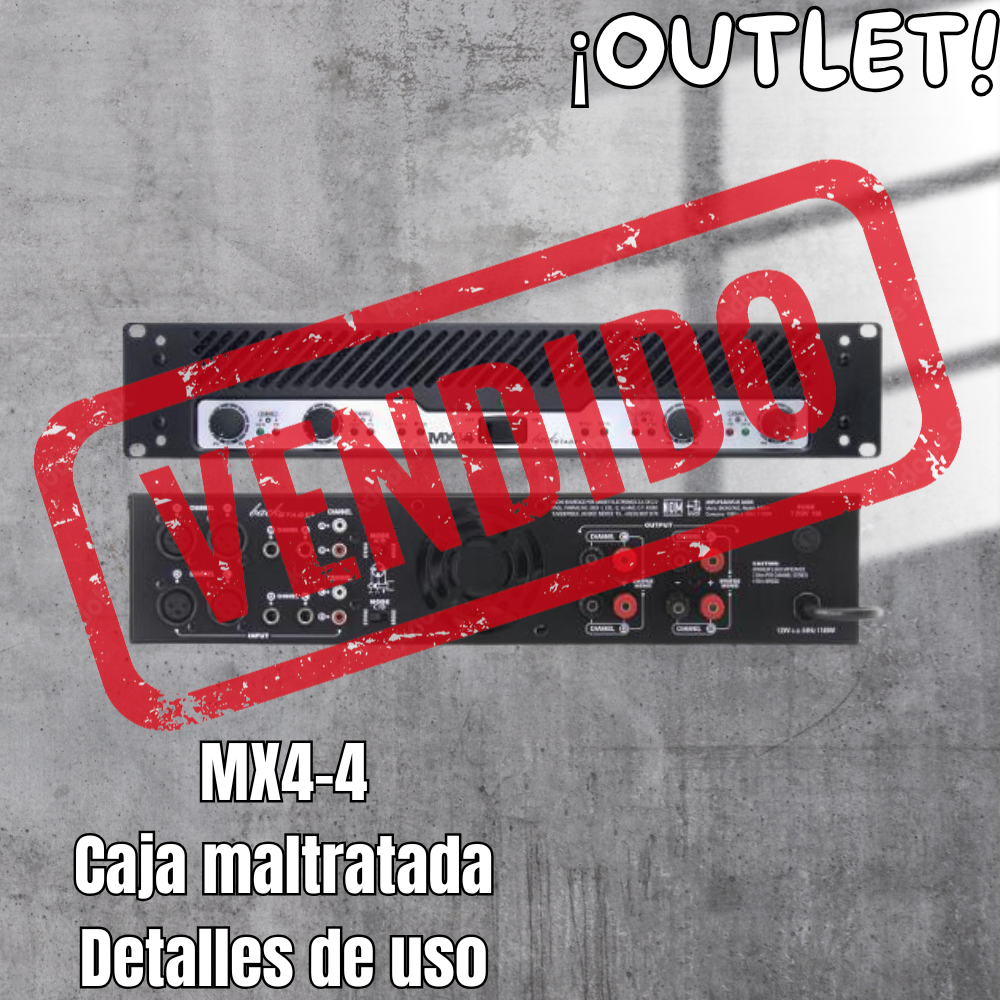Amplificador de 4 Canales Backstage MX4-4 De OUTLET