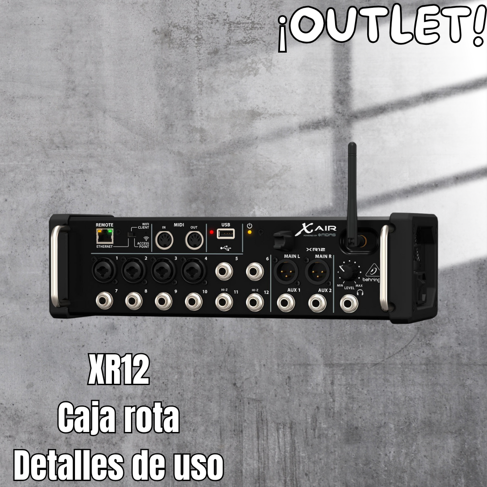 Behringer XR12 Mezcladora 12 Canales Wifi Usb Multitrack OUTLET