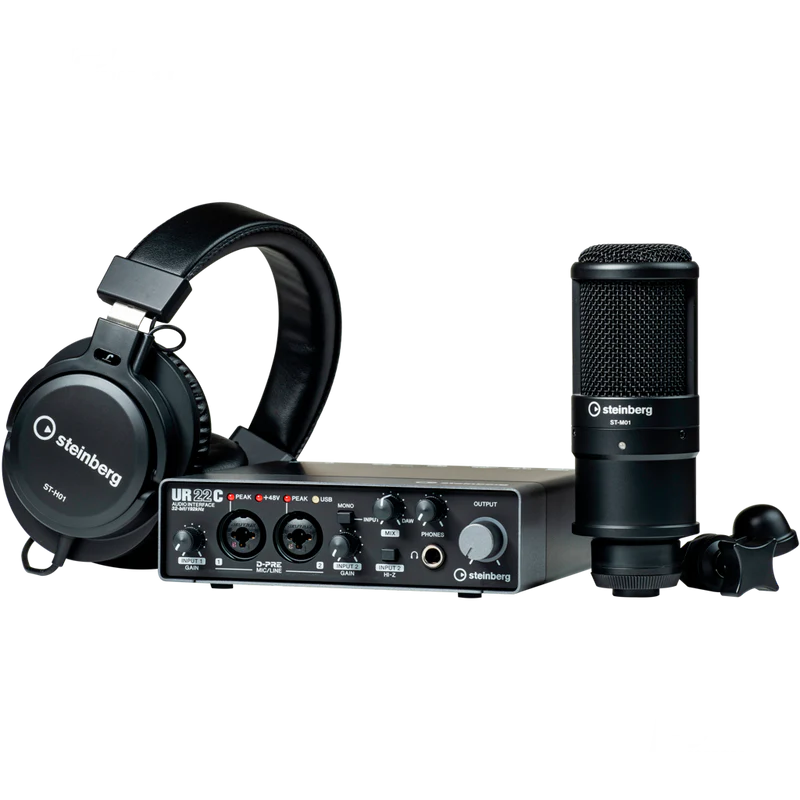 PAQUETE DE INTERFAZ CON AUDIFONOS Y MICROFONO UR22CRDRPACK