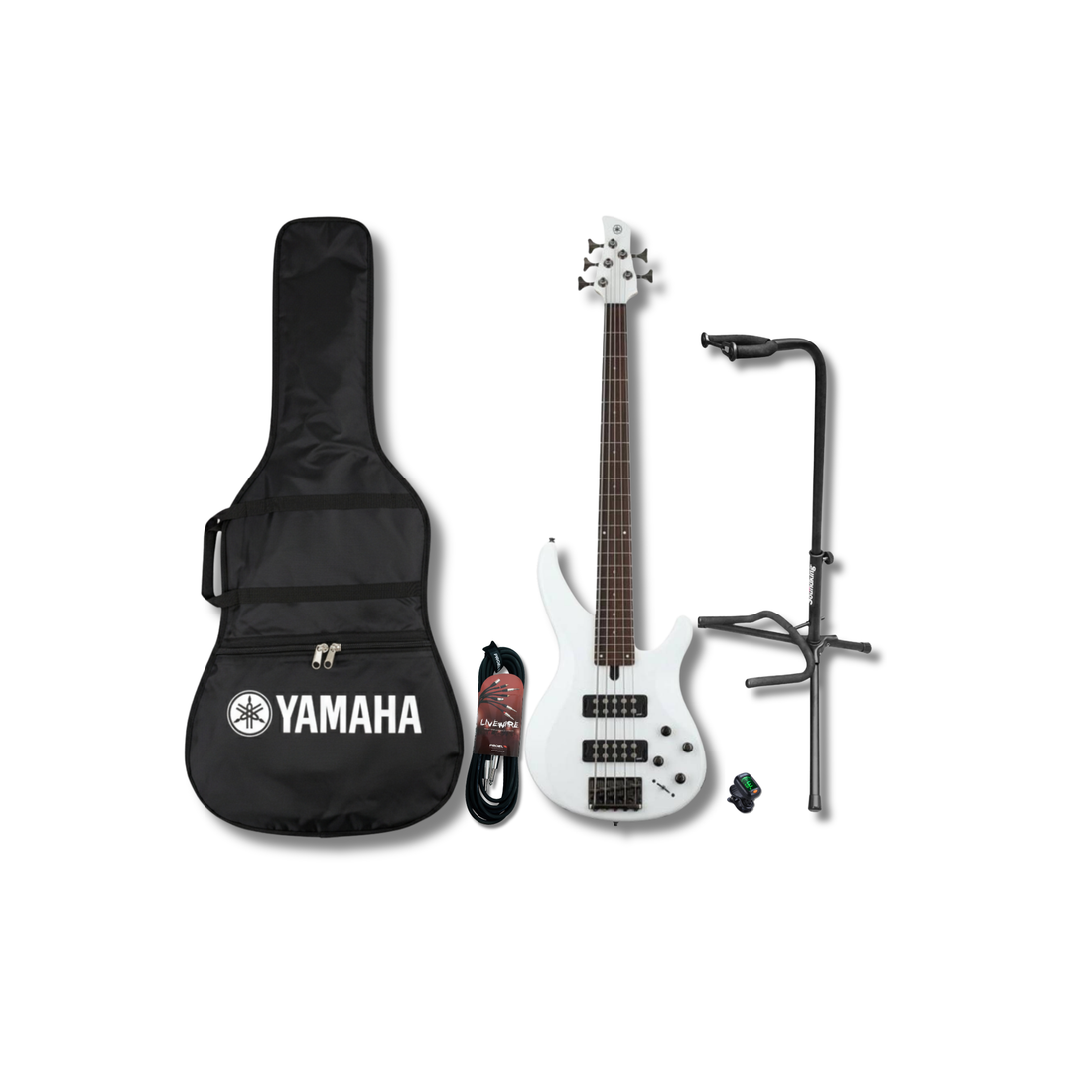Yamaha Trbx305wh Bajo de 5 cuerdas  con Funda, Base, Cable y afinador de regalo
