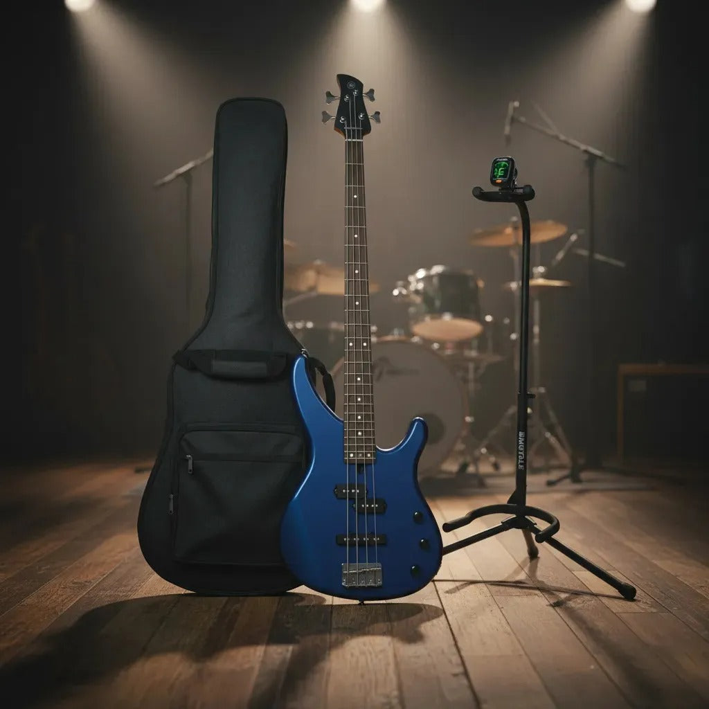 Yamaha Trbx174dbm Paquete Completo Bajo, Funda, Base, Cable y Afinador de regalo