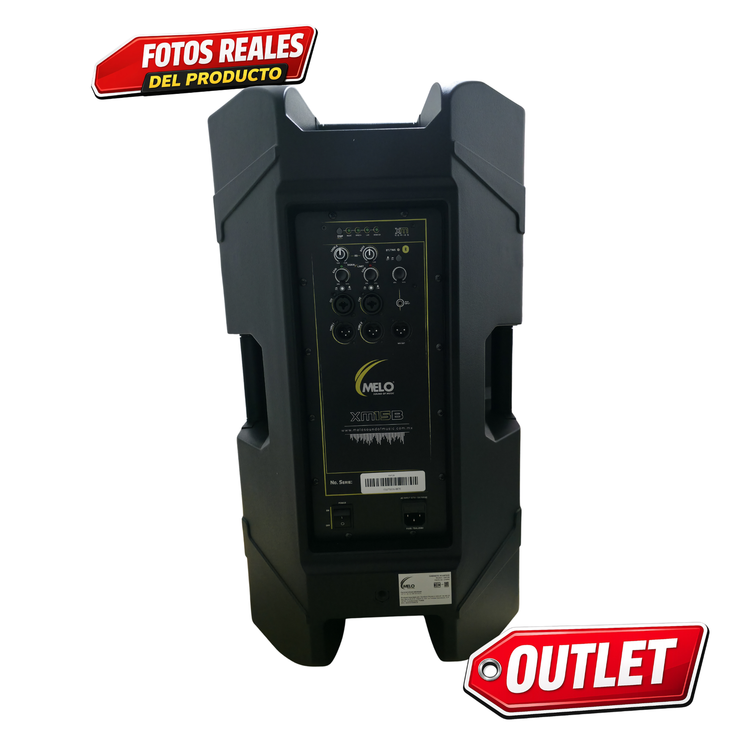 Bafle Activo MELO Modelo XM15B de 15¨ Pulgadas, Outlet oferta especial