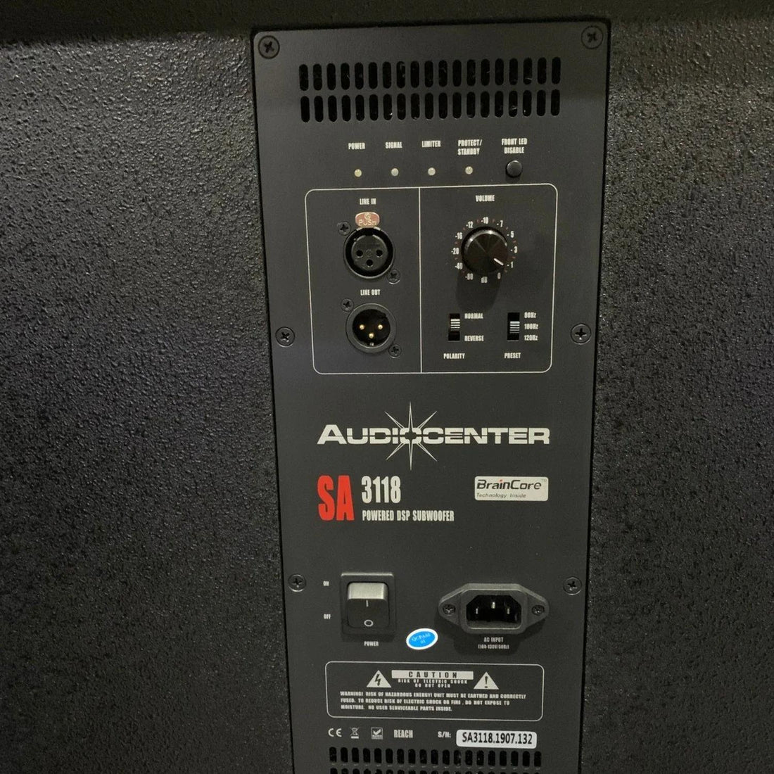 Audiocenter SA3118III with wheels, 18&quot; 2000W subwoofer at 134dB