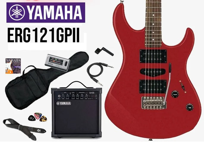 Yamaha ERG121GPIIMR Paquete de Guitarra Eléctrica color rojo