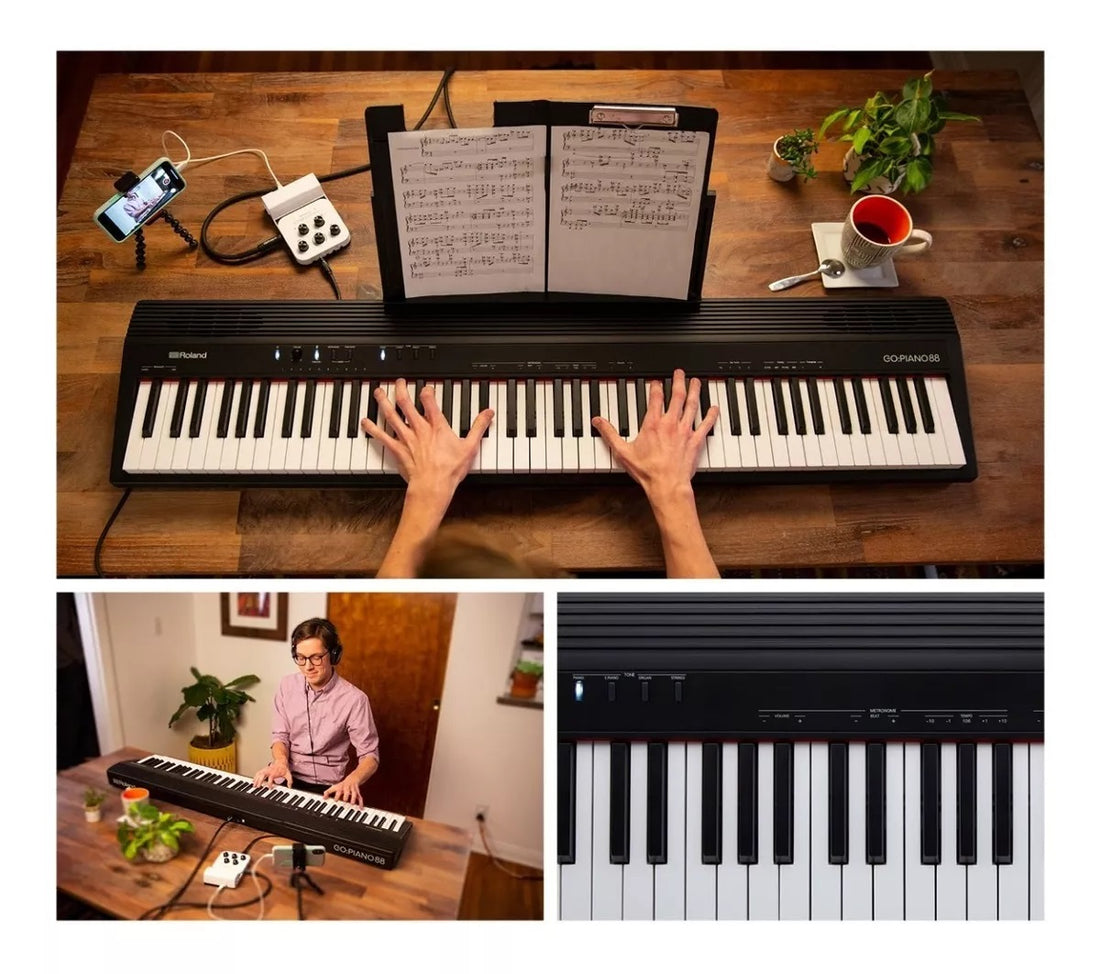 Piano Roland Go-88p 88 Teclas Bluetooth Con Base Y Funda