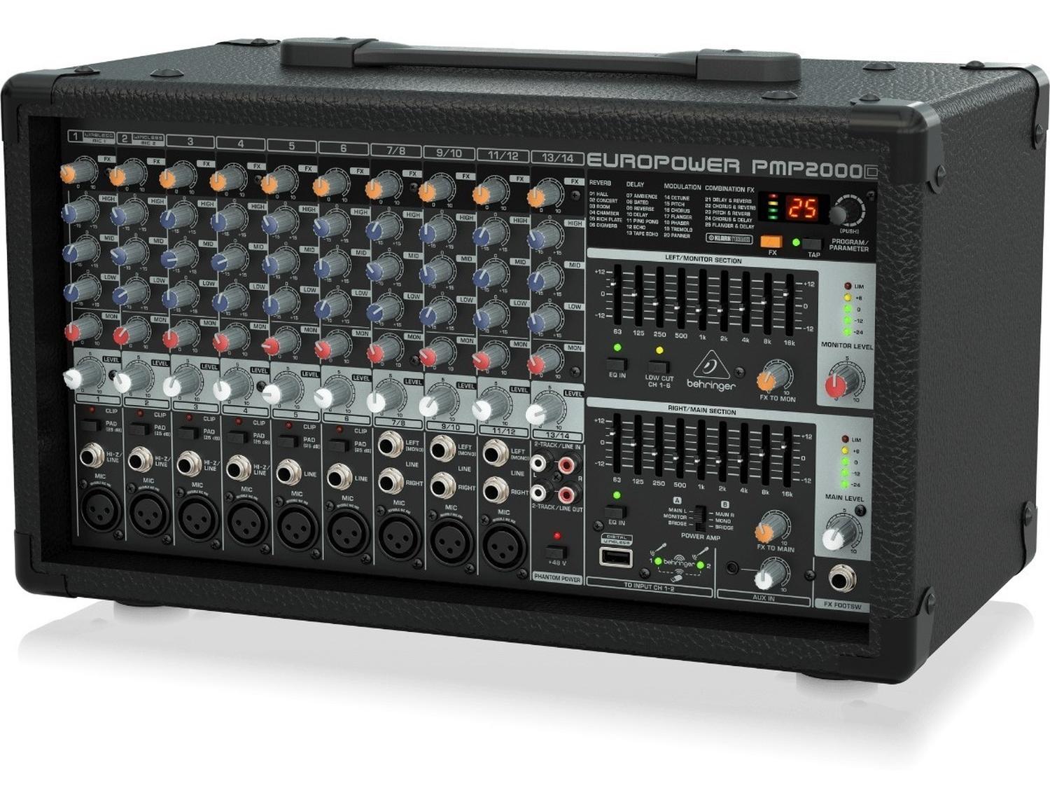Behringer Pmp2000d Consola Amplificada 2000w 14 Canales