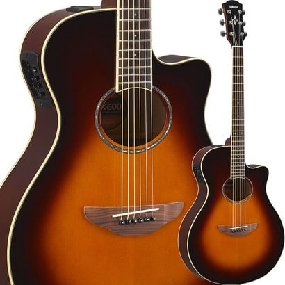 Yamaha Apx600OVS Guitarra Electroacústica Sunburst Derecha