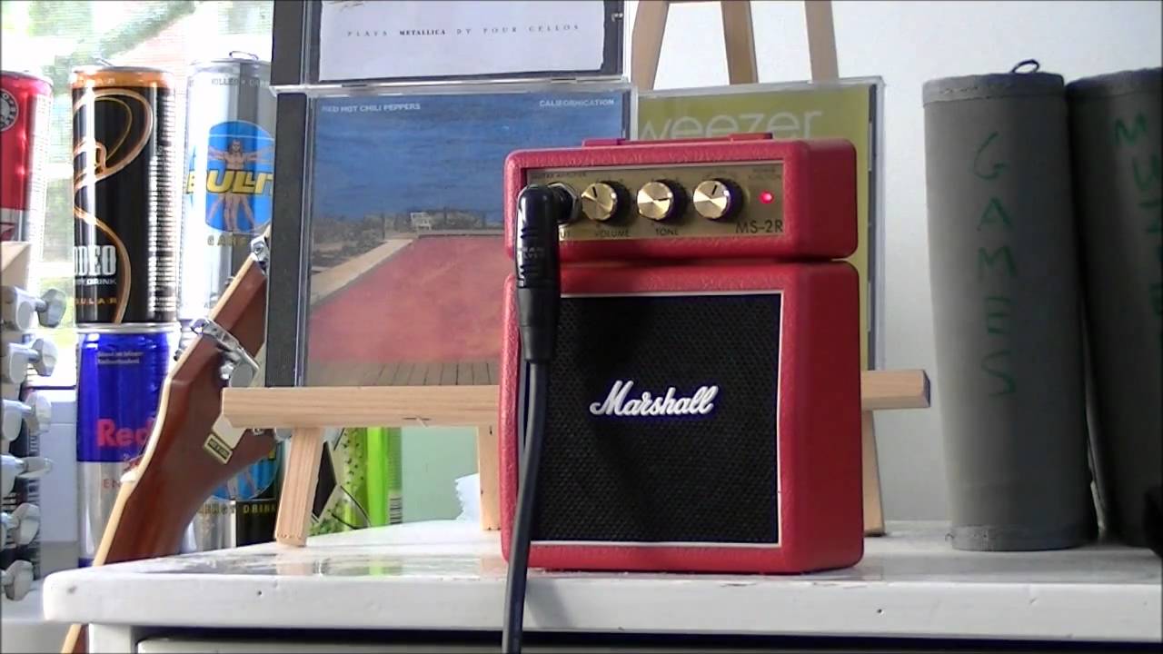 Amplificador Marshall Micro Amp Ms-2r Guitarra De 1w Rojo