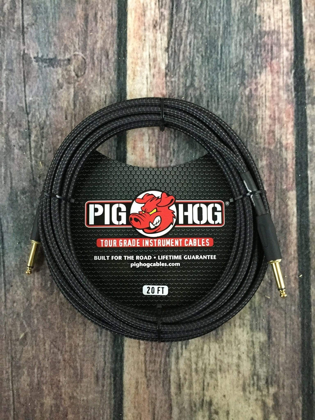 Cable Guitarra, Bajo, Ukulele, Hone Black 6.1m Pch20bk Pig Hog