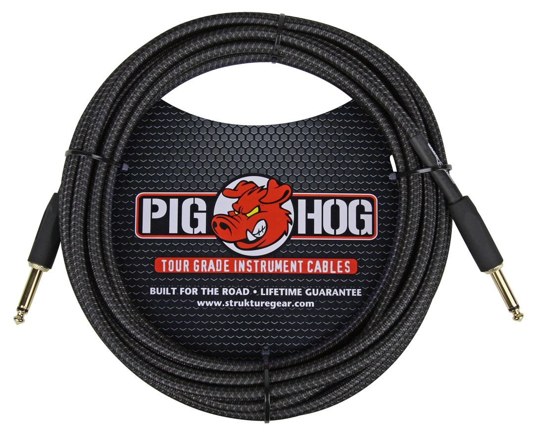 Cable Guitarra, Bajo, Ukulele, Hone Black 6.1m Pch20bk Pig Hog