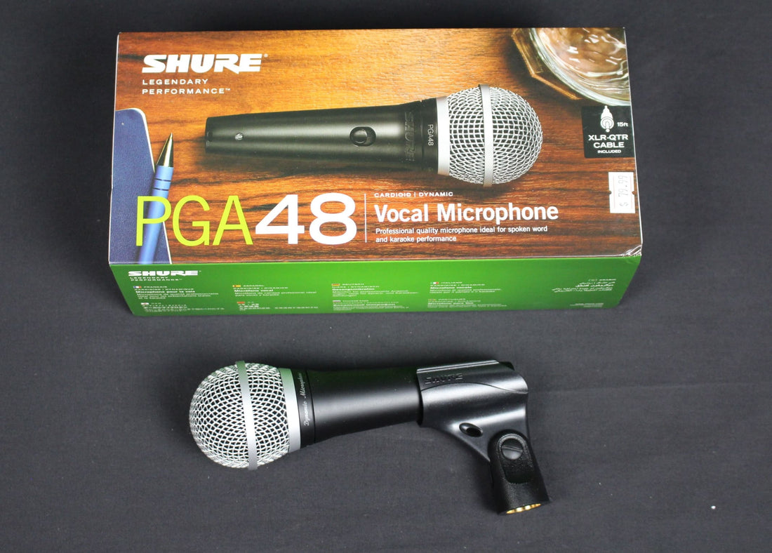 Shure Cardioid Micrófono vocal dinámico sin cable, PGA48-XLR