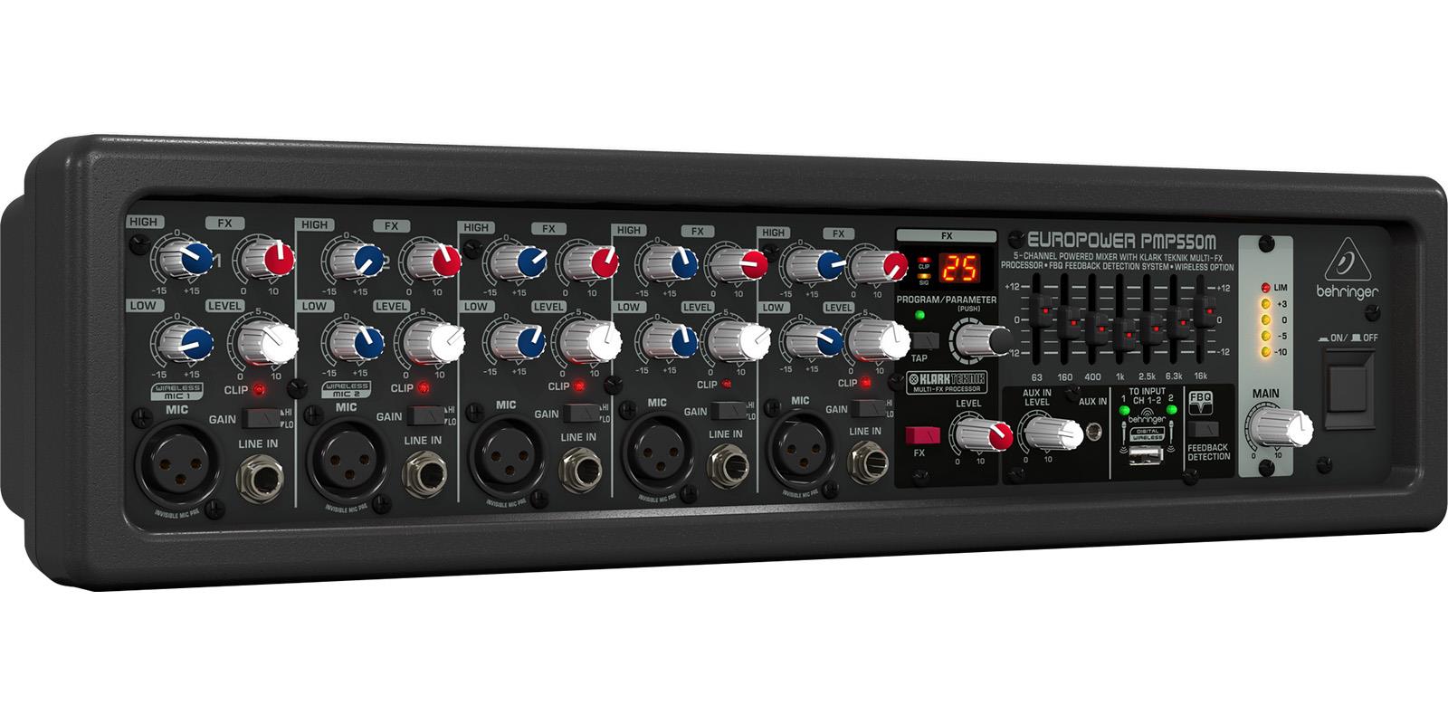 Mezcladora Amplificada 500 Watts Behringer Pmp550m Activa