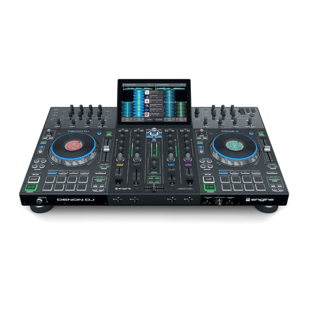 Denon DJ PRIME 4 Consola para DJ smart standalone de 4 decks, Controlador DJ