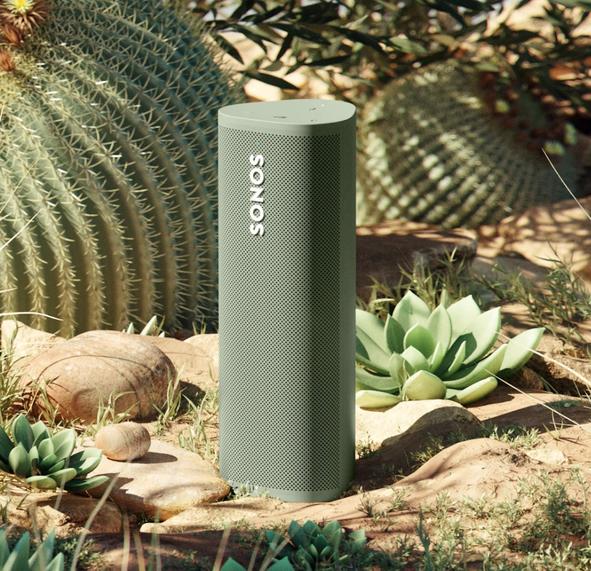 Bocina Inteligente Aprueba De Agua Sonos Roam2 Verde Oliva