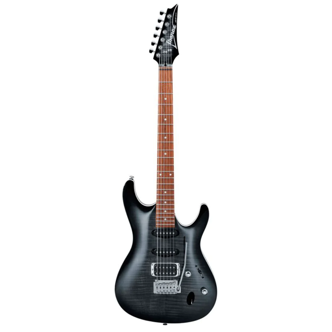 Ibanez SA260FM-TGB maple/okoume transparent gray electric guitar.