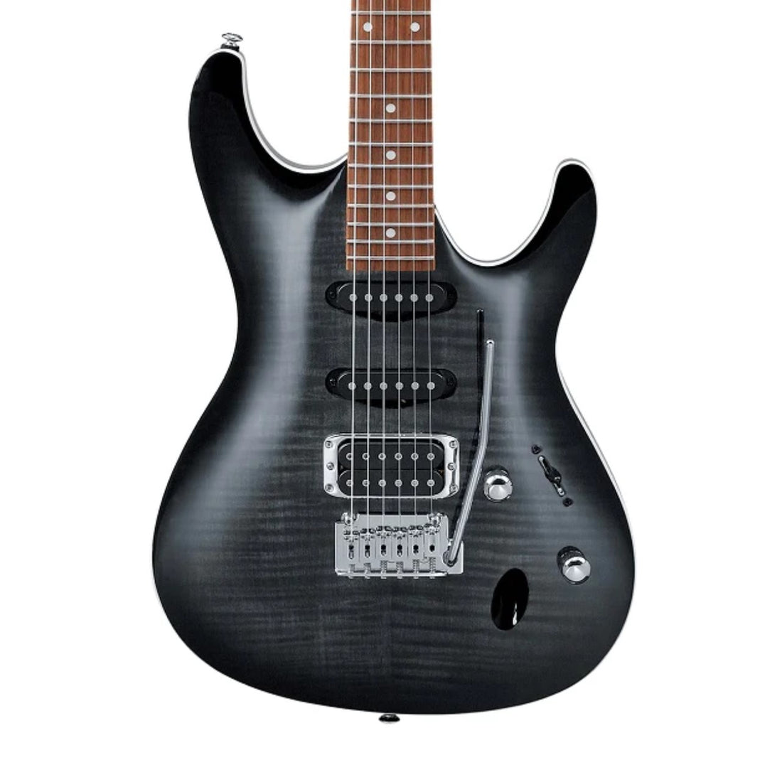 Ibanez SA260FM-TGB maple/okoume transparent gray electric guitar.