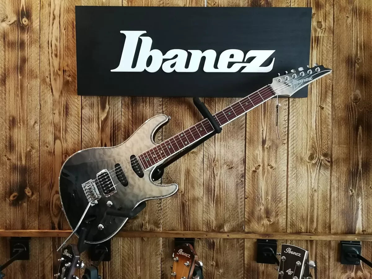Ibanez Guitarra eléctrica SA360NQM-BMG, Color Black Mirage