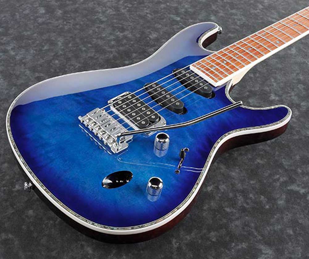 Ibanez Guitarra eléctrica SA360NQM-SPB, Color azul zafiro