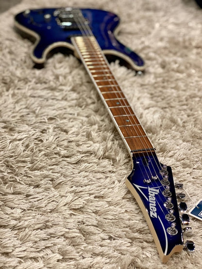 Ibanez Guitarra eléctrica SA360NQM-SPB, Color azul zafiro