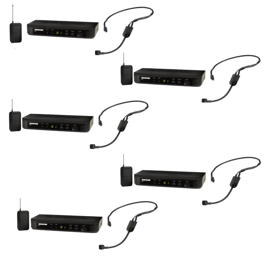 5-piece package BLX14/P31 wireless headset microphone system
