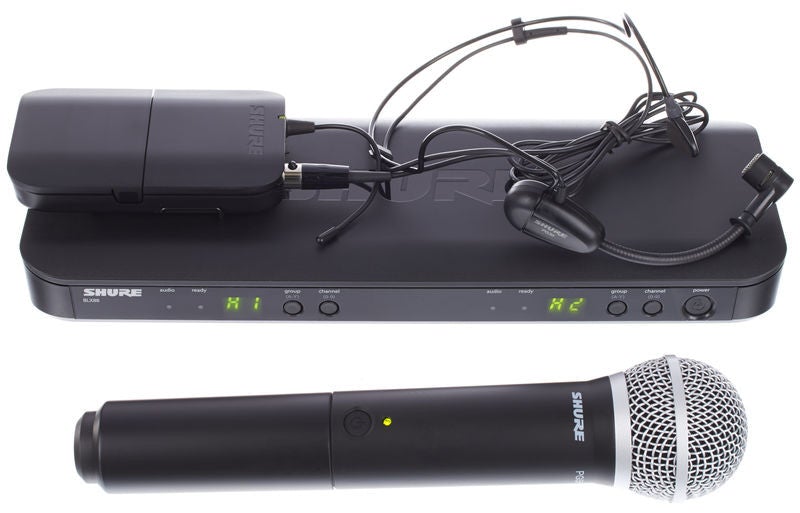 Shure Blx1288/p31 Dual Mic Handheld/Headband Wireless System.